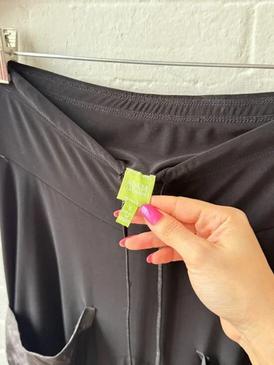 Y2K Black Draped Midi Skirt Asymmetrical Minimal Goth Utility (S) - Picture 7 of 8